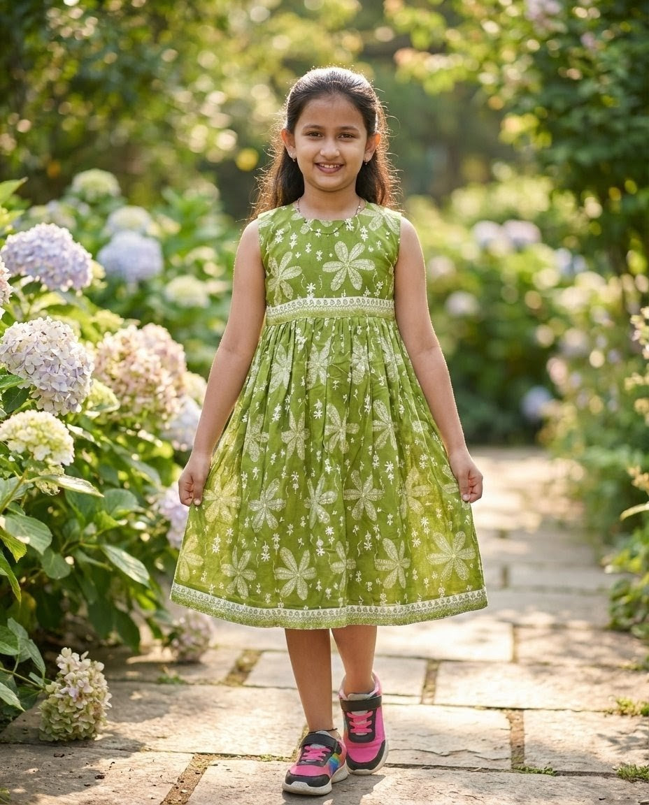 The Ek’dor 'Meadow Bloom' Heritage Cotton Frock