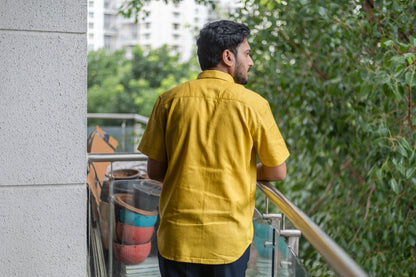 Mustard Yellow Half Sleeves Shirt