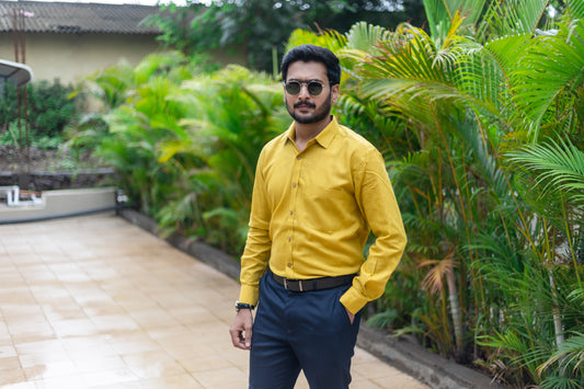 Mustard Full-Sleeve Shirt