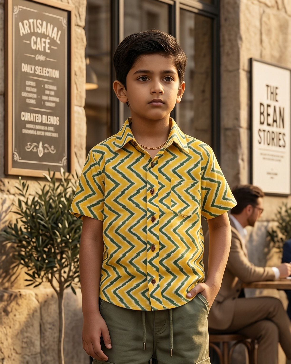 Yellow Zigzag Adventure Shirt