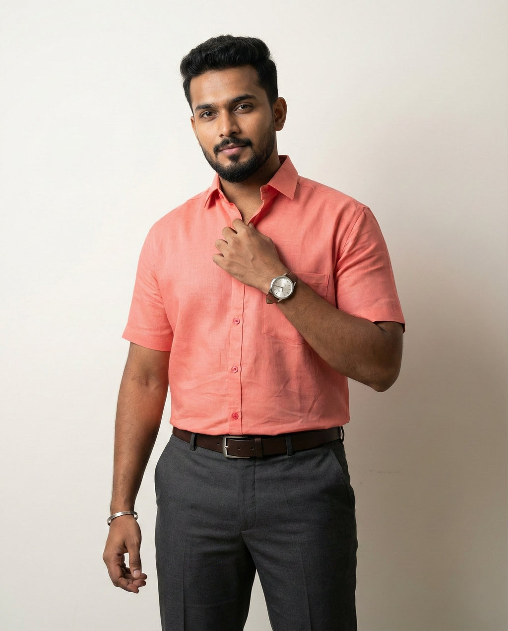 The Signature Shirt in Coral