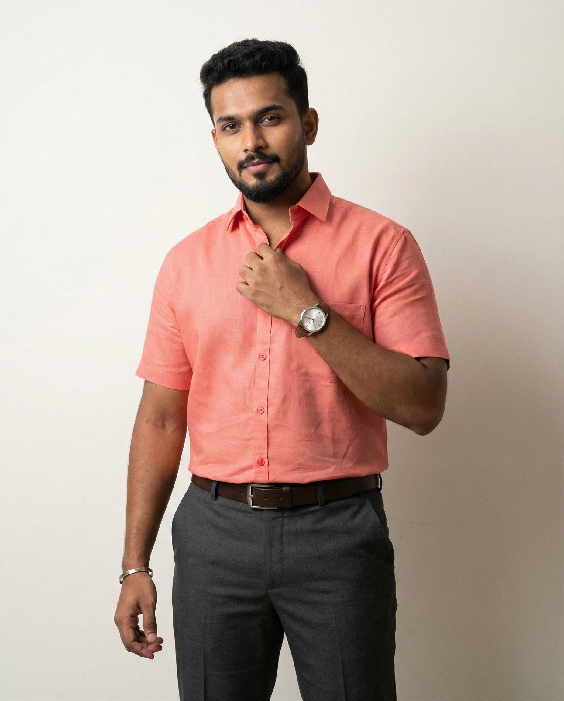 The Signature Shirt in Coral