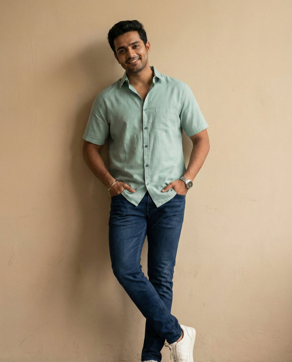 The Signature Shirt in Seafoam Green