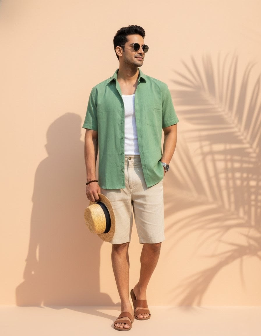 The Signature Shirt in Light Green