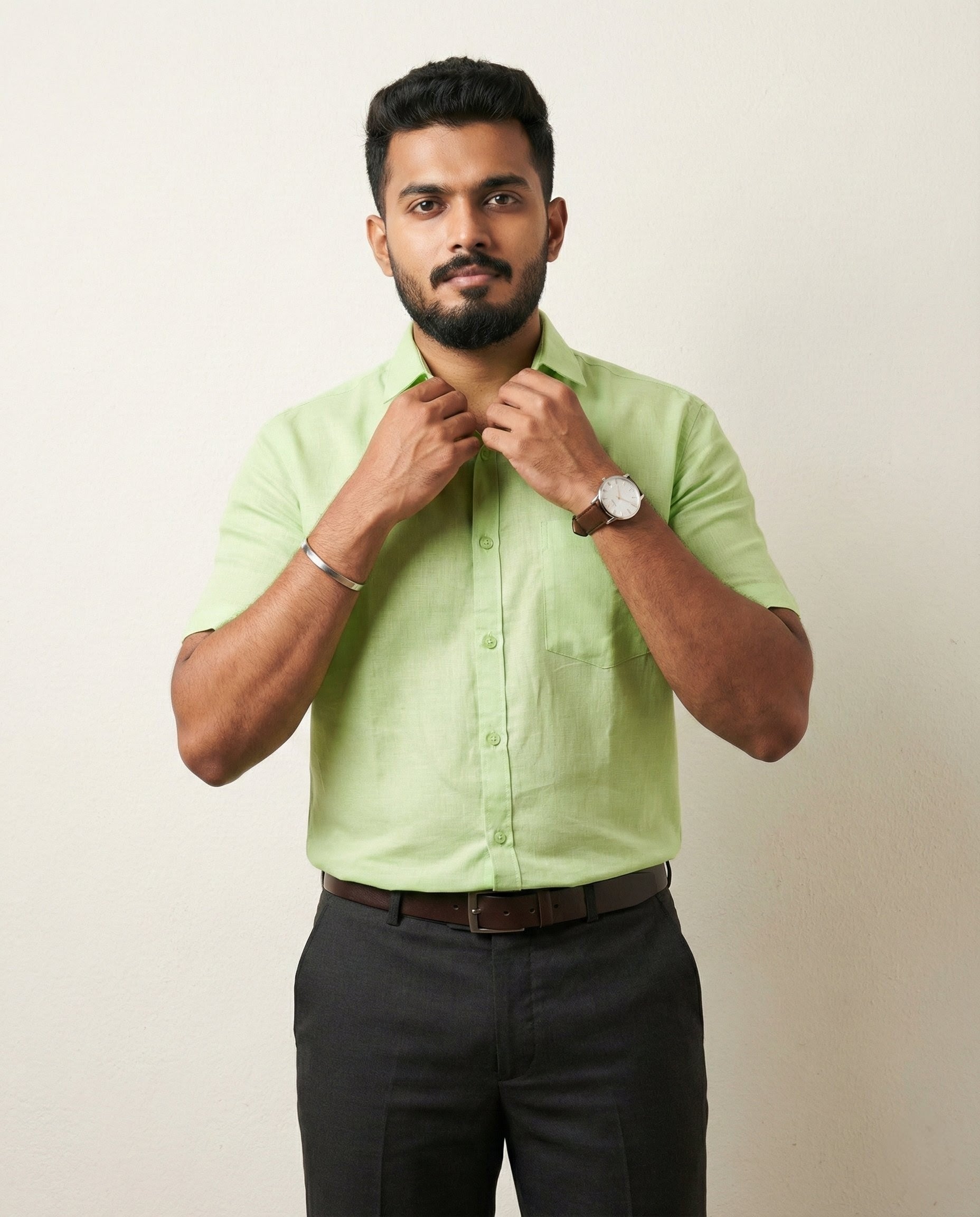 The Signature Shirt in Mint Green